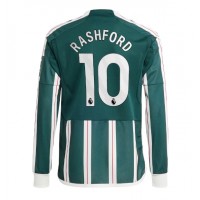 Manchester United Marcus Rashford #10 Vonkajší futbalový dres 2023-24 Dlhy Rukáv